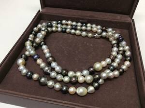 ■2432 真珠 パールネックレス 留め具SILVER シルバー レディース ジュエリー 貴金属 総重量約137.5g