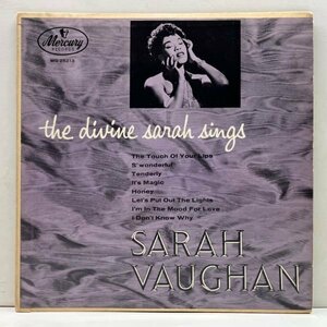 USオリジナル【10インチ】YMGスタンパー MONO 深溝 SARAH VAUGHAN The Divine Sarah Sings ('55 Mercury) Mercury時代に於ける初期の名唱