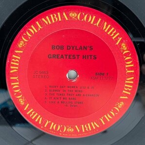 【大判ポスター付属】米 USプレス JC規格 BOB DYLAN Greatest Hits (Columbia) ボブ・ディラン アルバム未収録含む全10曲 ※特価 JUNKの画像3