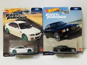 ２台セットホットウィール　プレミアム　ワイルドスピード　「1991 BMW M5」+ ホットウィール Hot Wheels BMW M3 E46 FAST&FURIOUS