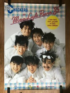 KK-6624 ■送料込■ THE CHECKERS チェッカーズ 歌手 ロックバンド 男性7人組 藤井郁弥他 ポスター 印刷物 レトロ /くMAら