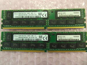 計64GB 32GB×2枚 DDR4 2Rx4 PC4-2400T-RB1-11 Registered HMA84GR7MFR4N-UH N8102-678 R120g-1E 取外