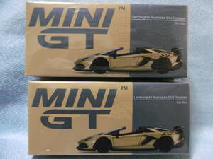 未開封新品 MINI GT 363 Lamborghini Aventador SVJ Roadster Ora Elios 左右ハンドル 2台組