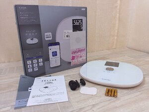 WA11463/1円スタート/訳あり/エレコム 体重計 体組成計 50g単位 ホワイト HCS-WFS03WH