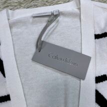 【新品】カルバンクライン　Calvin Klein カーディガン　ジャケット　総柄　ホワイト　白　M タグ付き_画像5
