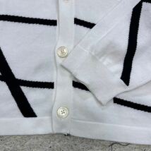 【新品】カルバンクライン　Calvin Klein カーディガン　ジャケット　総柄　ホワイト　白　M タグ付き_画像6