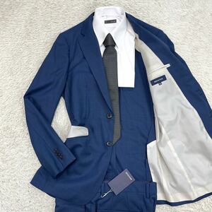 【希少サイズ・未使用】アバハウス　ABAHOUSE スーツ　セットアップ　テーラードジャケット　ブルー　青　XL位