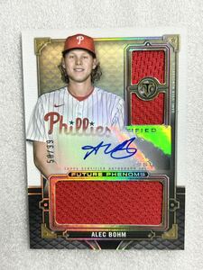 アレク　ボーム（Alec Bohm）　アレク　ベーム　直筆サインカード【99シリ】　MLB topps phillies AUTO 