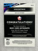 【RC】　スベン　ボットマン 直筆サイン　カード　スヴェン・ボトマン　（Sven Botman）　topps サッカー　オランダ　ニューカッスル_画像2