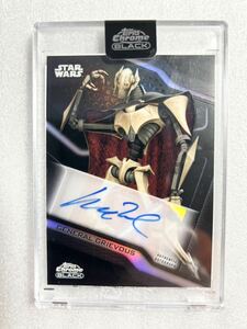 STAR WARS グリーヴァス将軍　（Grievous）　直筆サインカード　topps chrome black AUTO 