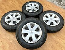 トヨタ パッソ 純正 スチール 13インチ 4.50B +35 PCD100★YOKOHAMA 155/80R13 4本セット★ヴィッツ プラッツ_画像1