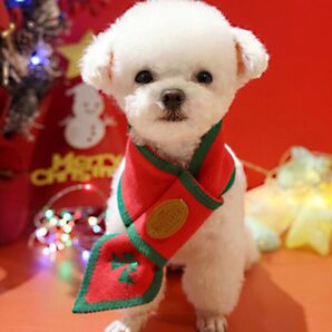 わんちゃん ねこちゃん用】クリスマスデザイン マフラー
