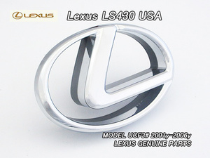 セルシオUCF30/LEXUS/レクサスLS430純正USエンブレム-フロントグリルLマーク/USDM北米仕様トヨタCELSIORシンボルマーク海外アメリカ米国USA