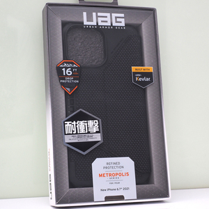 iPhone 13 Pro Max (6.7)用 URBAN ARMOR GEAR (UAG) 米軍MIL規格クリア 耐衝撃ケース 手帳型ケース METROPOLIS ケブラーブラック 未開封品