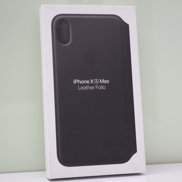 Apple iPhone XS Max (6.5インチ) 用 アップル 純正 Leather Folio レザーフォリオ 本革 手帳型ケース Black 本物Apple純正ケース 未開封品