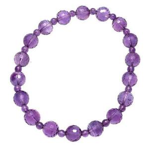 аметист много поверхность cut дизайн браслет фиолетовый кристалл 