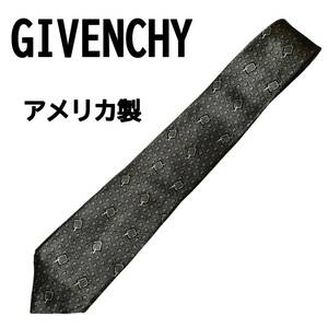 GIVENCHY ジバンシー アメリカ製 総柄 ネクタイ イタリア製シルク