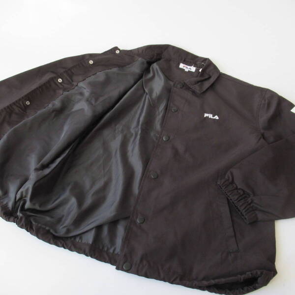 ■■202311即決■ FILA フィラ新品ブラック ロゴ刺繍ジャケット / パーカー L