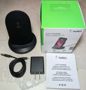 【美品】15Wワイヤレス充電スタンド　belkin BoostCharge　Qi対応