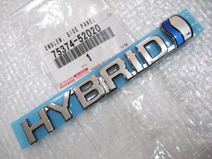 ★希少 ハイブリッド HYBRID アクア? NHP10? トヨタ 新品 75374-52020 ロゴ サイドエンブレム 1点 旧車5