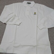 送料無料 未使用 Lyle&scott 長袖ポロシャツ ゴルフウェア 紳士 シャツ 白 ポロシャツ M jk068_画像2