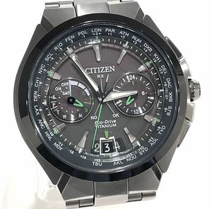 良品 CITIZEN シチズン アテッサ サテライト ソーラー電波 メンズ 腕時計 H950-S094739 CC1086-50E エコドライブ 箱付き 送料無料