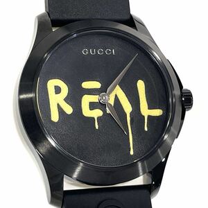 新品 GUCCI グッチ G-TIMELESS Gタイムレス ゴースト YA1264017 クォーツ 腕時計 ブラック文字盤 メンズ レディース 126.4 箱保付き