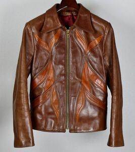 ELECTRIC LEATHER STUDIO エレクトリックレザースタジオ ホースレザー horse hide Twist ジャケット 36 b7438