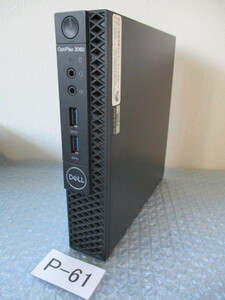 Dell Optiplex3060 Micro Core i3-8100T 第8世代 DDR4 8GB HDD 500GB BIOS確認済み ACあり 【P-61】 