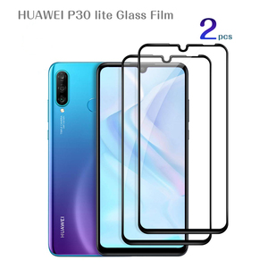 P30lite P30 lite 液晶保護フィルム ガラスフィルム 3D強化ガラス ブルーライトカット 9H ファーウェイ huawei P30ライト 高強度 2枚セット