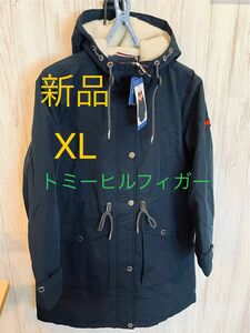 新品 XL トミーヒルフィガー ジャケット コート　ネイビー　中綿コート