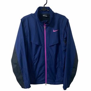 NIKE ナイキ ゴルフウェア 2way ブルゾン ジャケット ネイビー