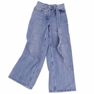  beautiful goods Alexander one Alexander Wang Denim pants wide pants cotton bottoms lady's 23 indigo blue cg12dm-rm05e26634