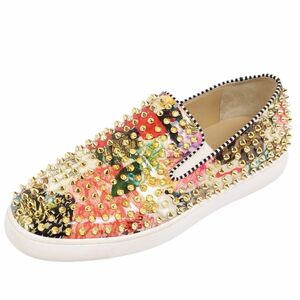 クリスチャンルブタン Christian Louboutin スリッポン スニーカー ROLLER BOAT スパイク シューズ メンズ 43.5 cg12mt-rm08f07783