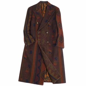 エトロ ETRO コート チェスターコート ロングコート ペイズリー柄 ウール アウター メンズ 48(M相当) ブラウン cg12or-rm10f07903