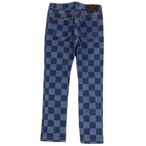  ultimate beautiful goods Louis Vuitton LOUIS VUITTON pants Denim pants jeans Damier pattern Logo pattern monogram bottoms lady's 36 cg12or-rm10f07926