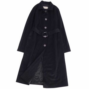 美品 ヴァレンティノ VALENTINO コート ロングコート ベルト付き カシミヤ100％ アウター レディース 42 ブラック cg12ot-rm04f08004