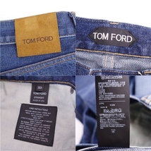 美品 トムフォード TOM FORD パンツ デニムパンツ セルヴィッチ コットン ジーンズ ボトムス メンズ 33インディゴブルー cg12mr-rm05c14049_画像6