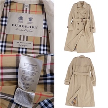 極美品 バーバリー BURBERRY コート トレンチコート THE KENSINGTON ケンジントン 英国製 アウター レディース UK2 IT34 cg12mr-rm05f07744_画像8