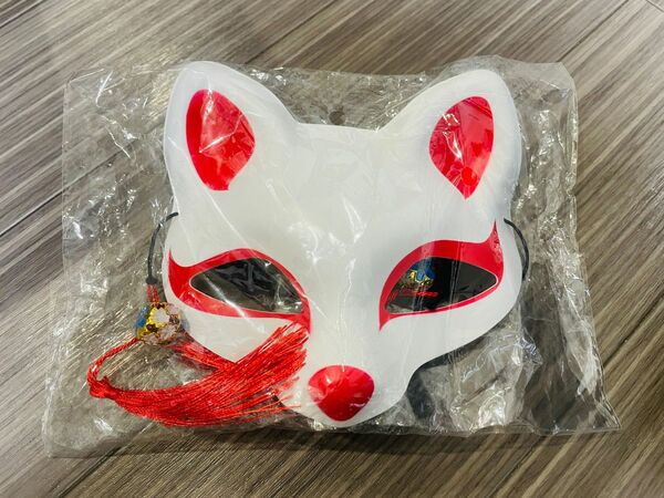 狐 お面 コスプレ 狐のお面鈴付き 仮装 仮面 きつねマスク 和風 狐面 仮装