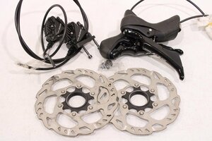 ★SHIMANO 105 ST-R7020 油圧ディスク ブレーキレバー / BR-R7070 ブレーキキャリパー ディスクローター付属 セット 美品