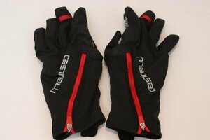 ▽CASTELLI カステリ ROSSO CORSA フルフィンガーグローブ Mサイズ 美品