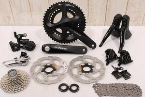 ★SHIMANO シマノ R7020シリーズ 105 2x11s 油圧ディスクブレーキ グループセット 170mm 50/34T 新車外し品