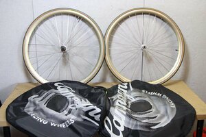 ○リム不明 Campagnolo BREV ハブ カンパフリー 8s クリンチャー 手組み アルミセミディープ ホイールセット