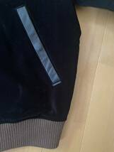 中古 DIESEL ディーゼル ジャケット スカジャン ジャンパー ジップアップ 刺繍 羊本革 スウェード ブラック サイズL_画像5