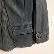 GUESS ゲス レザージャケット ジップアップ オールド 90s ヴィンテージ M ブラック(黒）_画像5