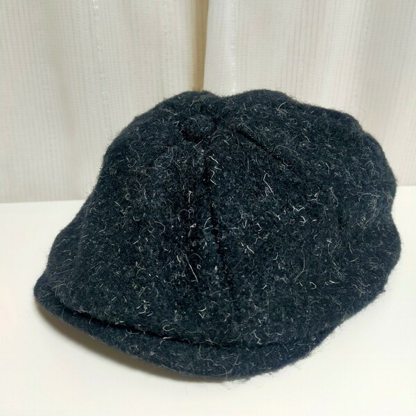 COOTIE クーティ British Wool 8 Piece Hunting ウール ハンチング キャスケット 帽子 L ブラック(黒）