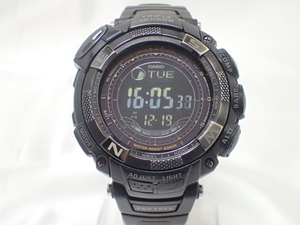 123[T]CASIOカシオ/PROTREKプロトレック/PRW-1500YJ/タフソーラー/メンズ腕時計/アウトドアウォッチ/ブラック
