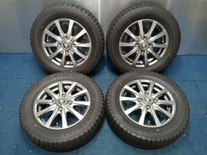 ★9分山★21年製★ ダンロップWINTER MAXX WM03 165/65R13　社外ホイール 13×4J +42 4H-100 4本セット スタッドレス 軽自動車等　A1349