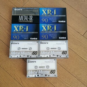 カセットテープ 7本 SONY ソニー Metal Master 60分 METAL-MST 60 SONY ソニー MTL-XR 90分 メタル METAL ポジション コニカ XR Ⅰ 90分